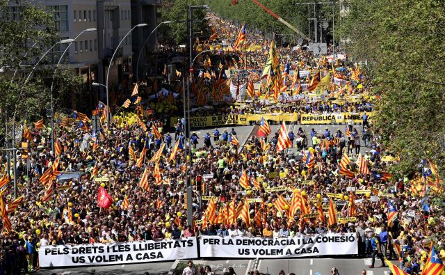 Katalonsko prestolnico so v zadnjem času zaznamovali številni protesti. FOTO: Reuters Reuters