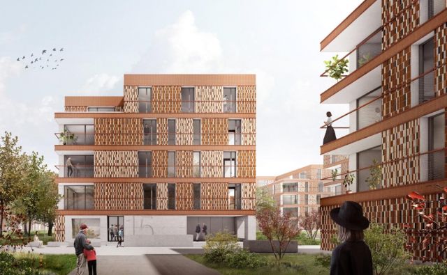 Do leta 2021 naj bi bila vseljiva prva najemna stanovanja na Novem Brdu. FOTO: Stanovanjski Sklad RS