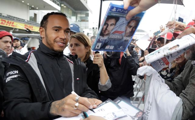 Lewis Hamilton je v Mehiki zmagal samo enkrat, si je pa tam zagotovil zadnja naslova svetovnega prvaka.<br />
FOTO: Reuters