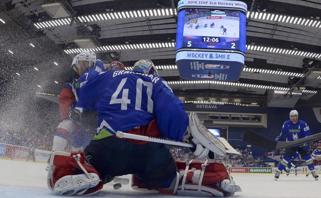 Vratar Luka Gračnar je že vrsto let med risi, pomladi je bil v Kazahstanu med najboljšimi na ledu. FOTO: Reuters