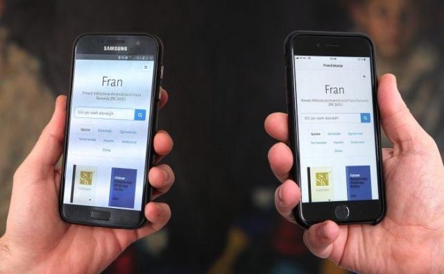 Od poletja je <em>Fran</em> dostopen kot aplikacija za pametne telefone.<br />
Foto arhiv ZRC SAZU