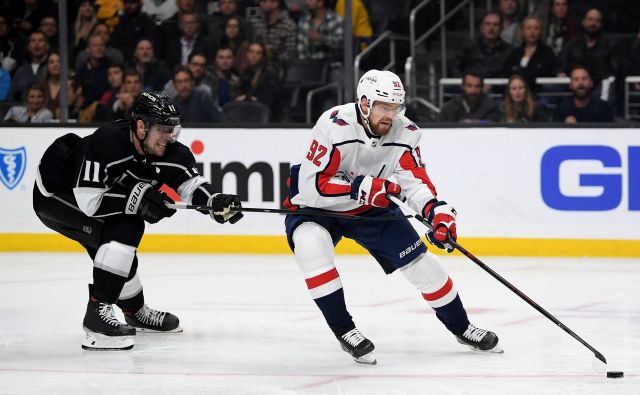 Anže Kopitar (levo) in LA Kings so bili nemočni proti prvaku NHL iz sezone 2017/18 Washingtonu. FOTO: AFP