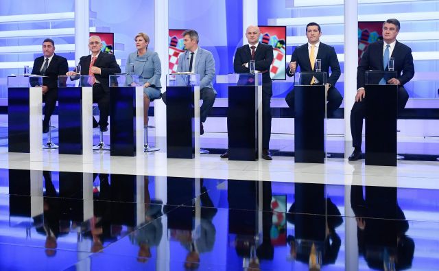 Torkovo televizijsko soočenje hrvaških predsedniških kandidatov je bilo po mnenju analitikov dolgočasno, največja novica je bila, da »se predsednica ni osramotila«. FOTO: Cropix