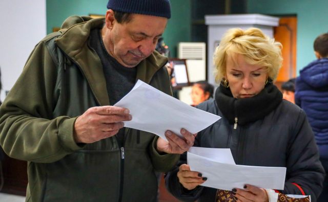 Volitve v uzbekistanski prestolnici Taškent. FOTO: Yuri Korsuntsev/AFP