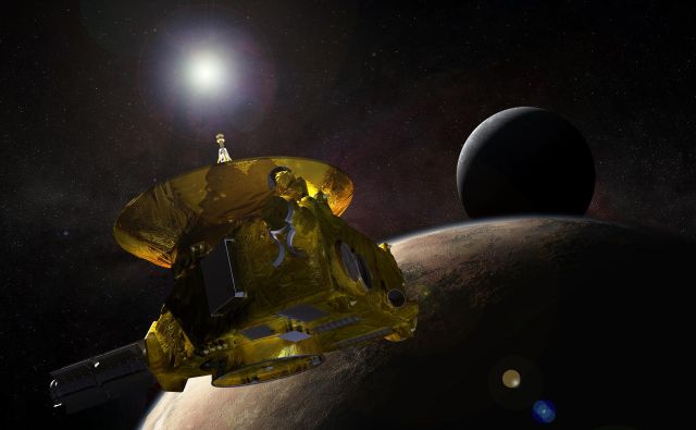 Umetniška upodobitev sonde New Horizons FOTO: Nasa