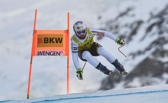 Martin Čater je v Wengnu vedno dobro tekmoval, tudi danes, ko je bil šesti na kombinaciji. FOTO: AFP