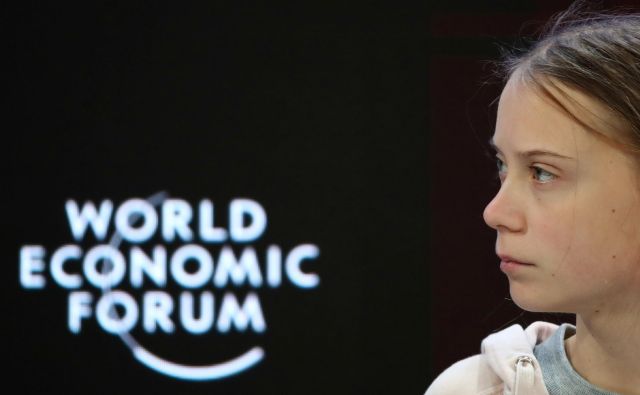 Trumpovi definiciji prerokov pogube ustreza kar nekaj udeležencev foruma, tudi 17-letna Greta Thunberg. Foto Reuters