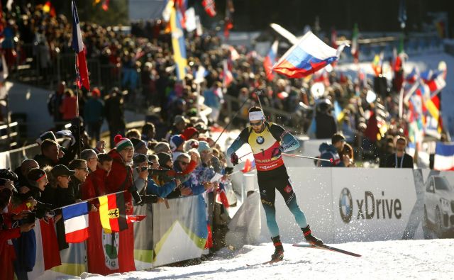 Martin Fourcade prihaja na Pokljuko v vlogi prvega favorita.<br />
FOTO: Matej Družnik/Delo