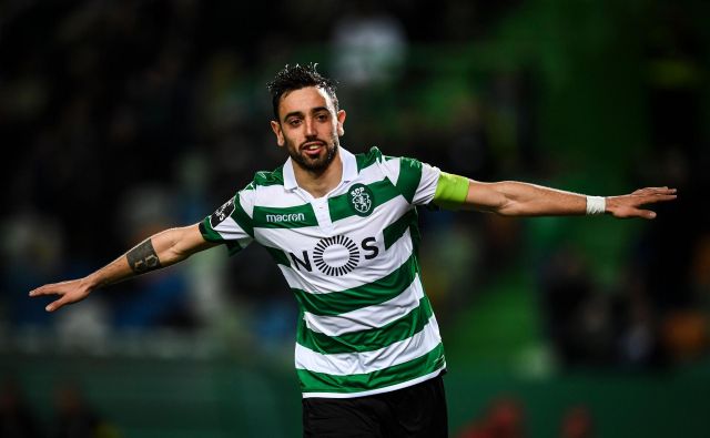 Bruno Fernandes bo zeleno-belo majico Sportinga zamenjal za opravo Manchester Uniteda. FOTO: AFP