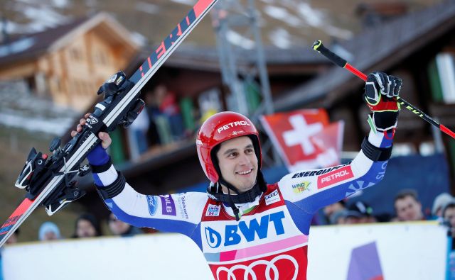 Zmagovalec enega od najzahtevnejših veleslalomov v Adelbodnu Žan Kranjec je med največjimi favoriti za zmago tudi v Garmisch-Partenkirchnu. FOTO: Reuters