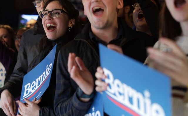 Vermontski senator Bernie Sanders ima tudi v Des Moinesu veliko privržencev. Foto AFP