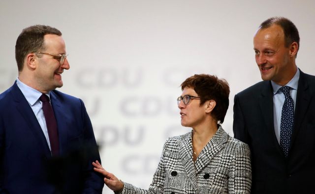 Jens Spahn in Friedrich Merz sta med najverjetnejšimi kandidati za naslednika Annegret Kramp-Karrenbauer. Foto AFP