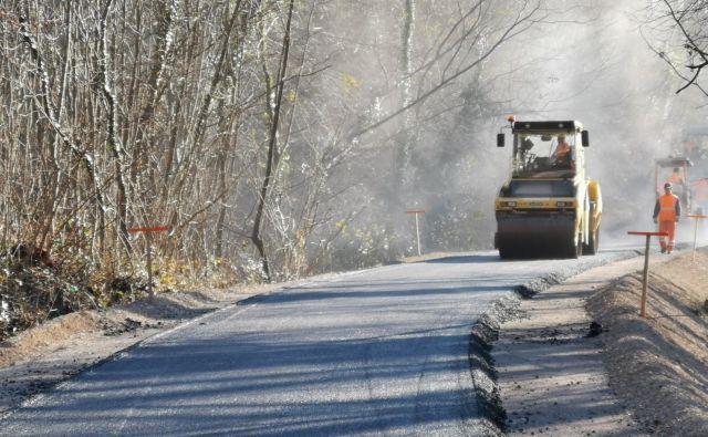 Dostopna cesta v dolini Glinščice je pripravljena, gradnja premostitvenih objektov bi lahko stekla najhitreje marca. Foto Boris Šuligoj