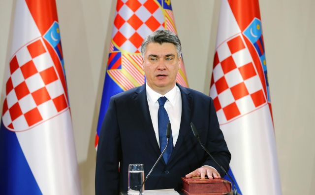 Zoran Milanović je zaprisegel kot novi predsednik Hrvaške. FOTO: Antonio Bronic/Reuters