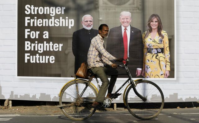 Donald Trump bo s prvo damo Melanio obiskal Delhi, Agro in Ahmedabad v Modijevi državi Gudžarat. Foto: Reuters