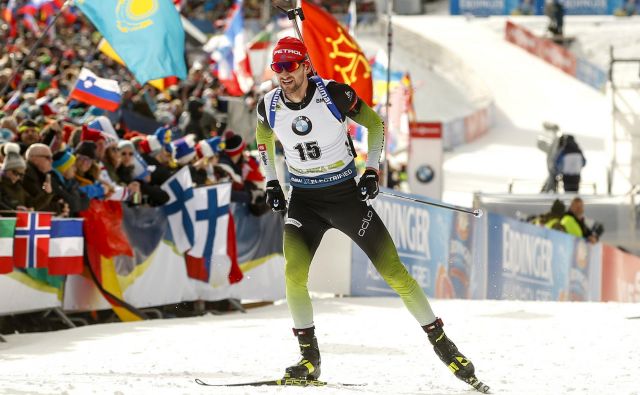 Jakov Fak je za konec SP prikazal solidno predstavo. FOTO: Matej Družnik/Delo