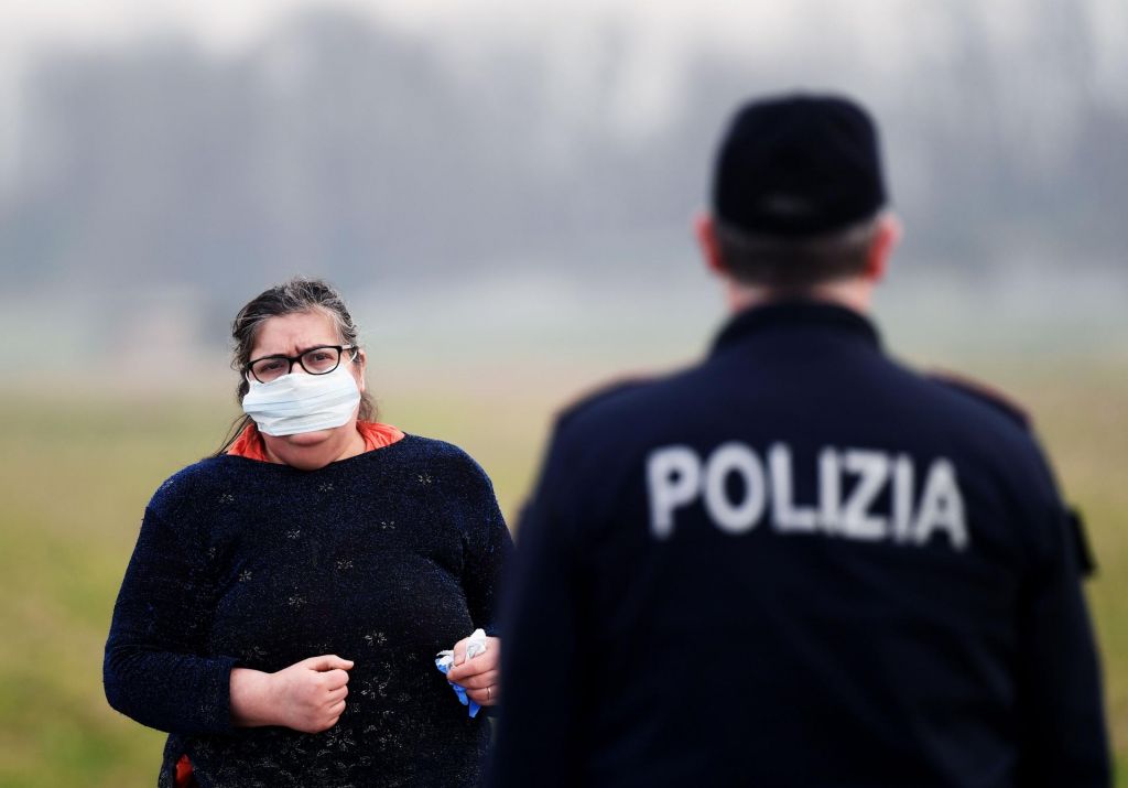 FOTO:Koronavirus v Italiji zahteval tretjo smrtno žrtev, v Bruslju na preži