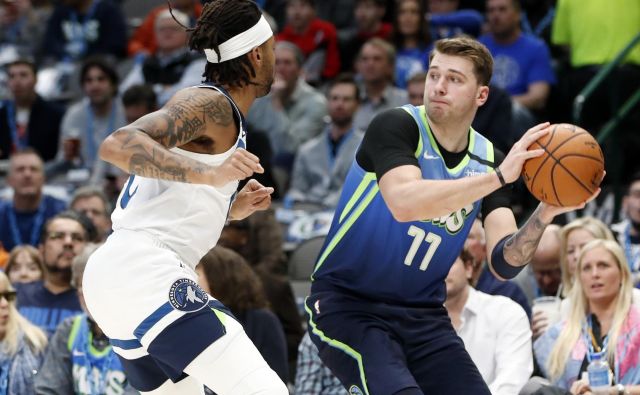 Luka Dončić je z Dallas Mavericks v severnoameriški ligi NBA doma gostil Minnesota Timberwolves in zmagal s 139:123. FOTO: USA Today Sports