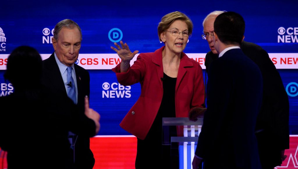 FOTO:Sanders, Warrenova, Bloomberg in drugi v boju za demokratsko pamet in srca