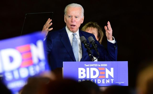 Na supertorek je dobil največ delegatov nekdanji podpredsednik Joe Biden. Foto AFP