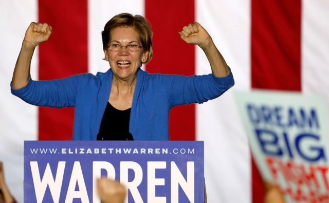 Nesojena demokatska predsedniška kandidatka Elizabeth Warren. FOTO: Jeff Kowalsky/Afp