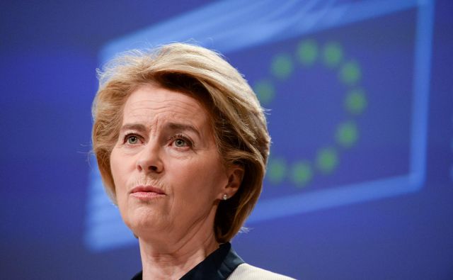 Predsednica evropske komisije <strong>Ursula von der Leyen</strong> je nezadovoljna z enostranskimi ukrepi držav članic. FOTO: Johanna Geron/Reuters