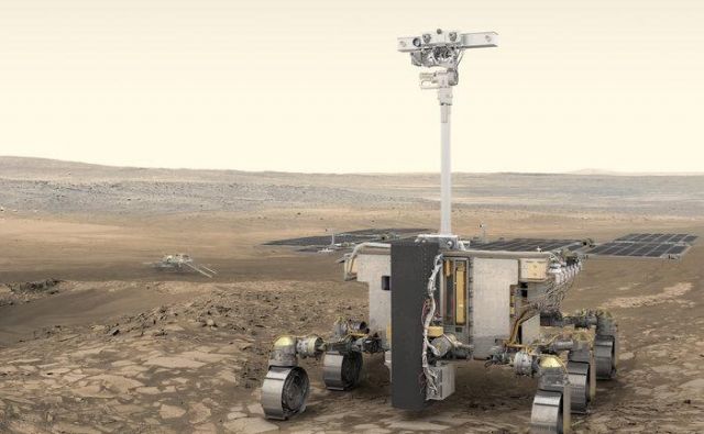 Umetniška upodobitev roverja ExoMars. FOTO: ESA/ATG Medialab 