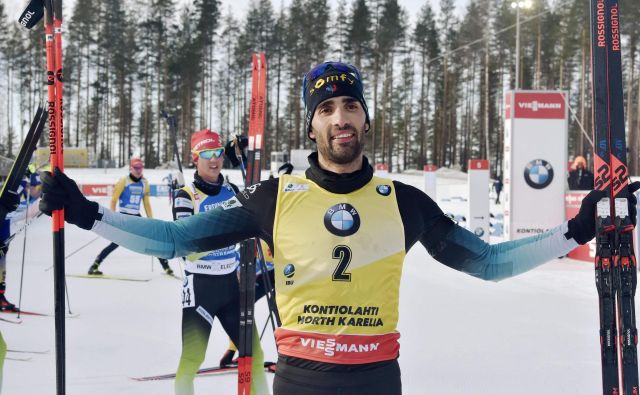 Martin Fourcade je ob svojem slovesu od tekmovalnega športa zmagal, za konec pa je v skupni razvrstitvi osvojil 2. mesto. FOTO: AFP