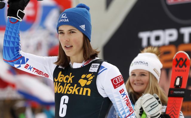 Petra Vlhova je blestela tudi na januarski tekmi za Zlato lisico v Kranjski Gori. FOTO: Matej Družnik/Delo