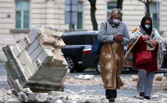 Potres v času koronavirusa Foto Reuters