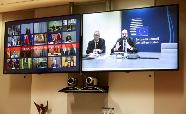 Tudi na današnjem videozasedanju na najvišji ravni ne bo preboja pri najtežjih vprašanjih glede odzivanja EU na krizo. FOTO: Reuters