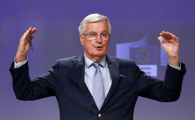 »Brexit je učna ura potrpežljivosti,« je dejal glavni evropski pogajalec Michel Barnier. FOTO: François Lenoir/AFP