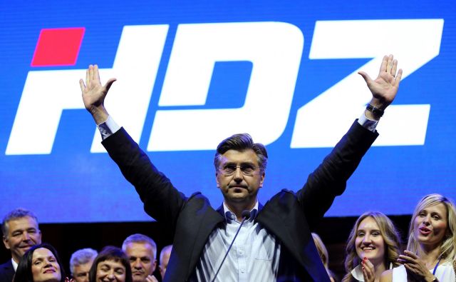 Andrej Plenković, voditelj HDZ, med volilno kampanjo leta 2016. FOTO: Reuters