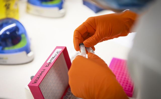 Test brisa nosno-žrelnega predela ostaja zanesljivejši in dražji pokazatelj prisotnosti novega koronavirusa kot test krvi na protitelesa. FOTO: Jože Suhadolnik/Delo
