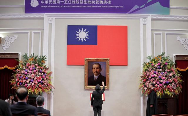Slovesnost ob začetku drugega mandata tajvanske predsednice Tsai Ing-wen FOTO: Reuters
