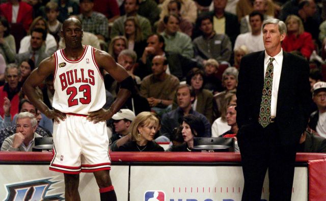 Michael Jordan in Jerry Sloan sta bila na nasprotnih straneh v finalu leta 1998. FOTO: USA Today Sports