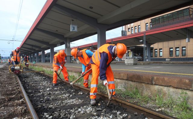 Med pomembnimi projekti je tudi modernizacija železnic. Foto Tadej Regent