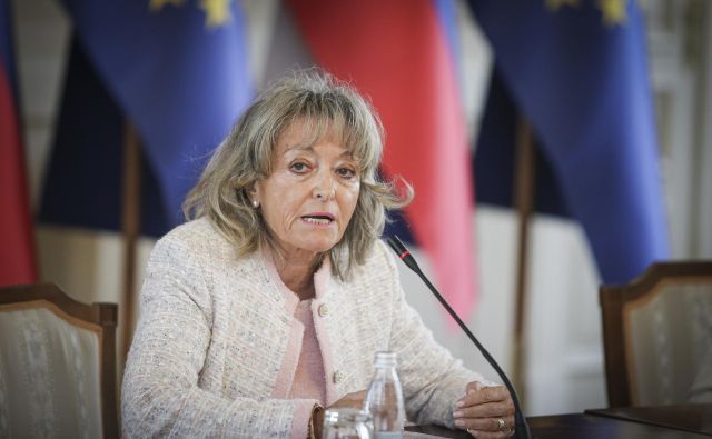 Barbara Zobec na predstavitvi za članico ustavnega sodišča. FOTO: Jože Suhadolnik/Delo