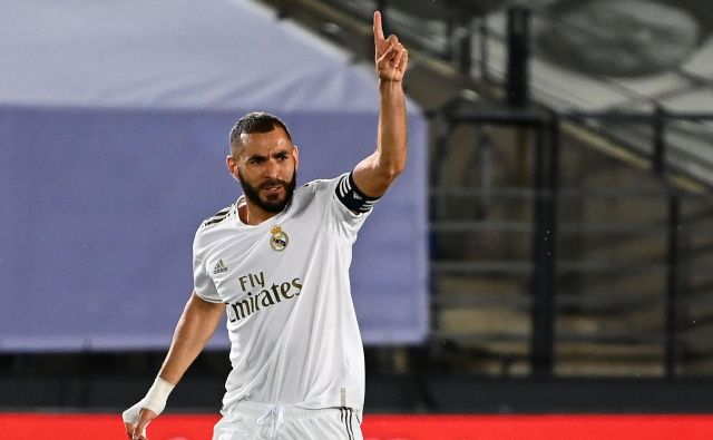 Karim Benzema je zgodaj zadel za Real Madrid. FOTO: Gabriel Bouys/AFP