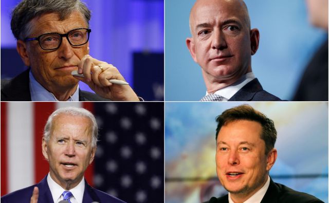 Tarče hekerskega napada so bili tudi Bill Gates, Jeff Bezos, Joe Biden in Elon Musk. FOTO: Reuters