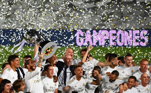 Real Madrid je osvojil 34. naslov španskega prvaka. FOTO: Gabriel Bouys/AFP