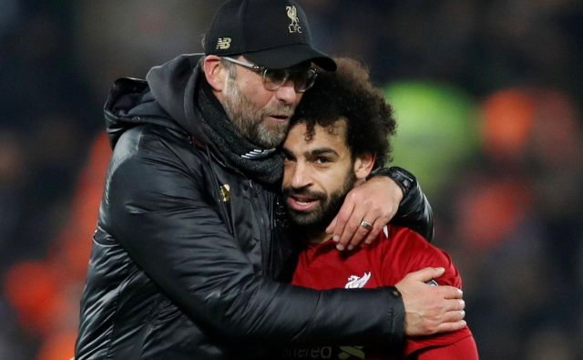 Jürgen Klopp in Mohamed Salah sta Liverpoolu prinesla tako dolgo pričakovano lovoriko. FOTO: Carl Recine/Reuters