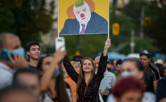 V Bolgariji potekajo protesti že dva tedna. FOTO: Nikolay Doychinov/AFP