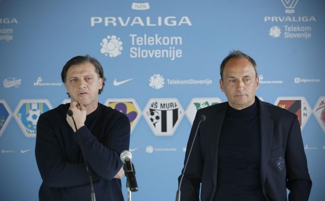 Safet Hadžić in Darko Milanić sta začela klubsko sezono 2019/20 na klopeh Olimpije in Maribora, nasledila sta ju neuveljavljena hrvaška trenerja Sergej Jakirović in Dino Skender. FOTO: Jure Eržen