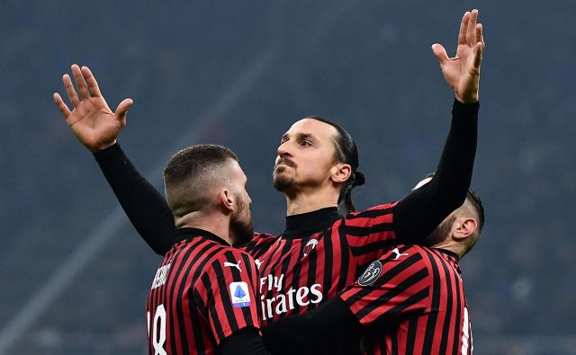 Zlatanu Ibrahimoviću je dosežek uspel v zadnji tekmi sezone, ki jo je Milan končal na šestem mestu. FOTO: Marco Bertorello/AFP