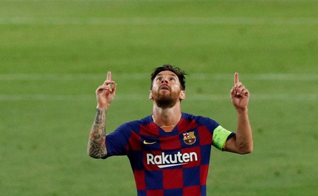 Tudi med krizo Barcelone je bil glavni adut Lionel Messi. FOTO: Albert Gea/Reuters