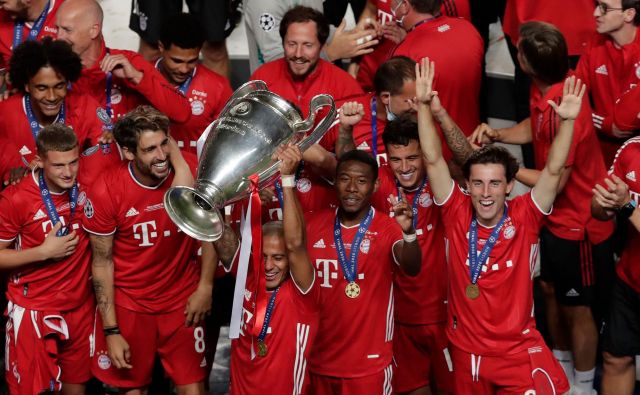 Veselju Bayernovih nogometašev po osvojeni lovoriki lige prvakov ni bilo konca. FOTO: Manu Fernandez/AFP