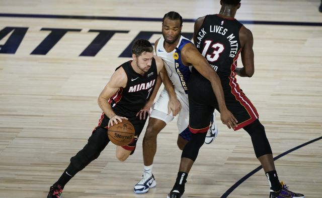 Goran Dragić (z žogo) je postal nesporni vodja sodobnega Miamija. FOTO: Ashley Landis/USA Today Sports