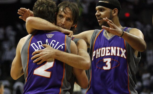 Steve Nash in Goran Dragić sta bila soigralca pri Phoenixu. FOTO: Mike Stone/Reuters