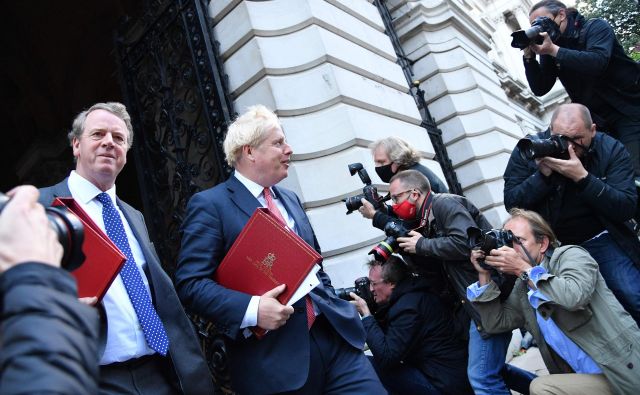 Britanski premier Boris Johnson je prepričan, da bi bil tudi razplet brez dogovora z Unijo dober za London. Foto Justin Tallis/AFP